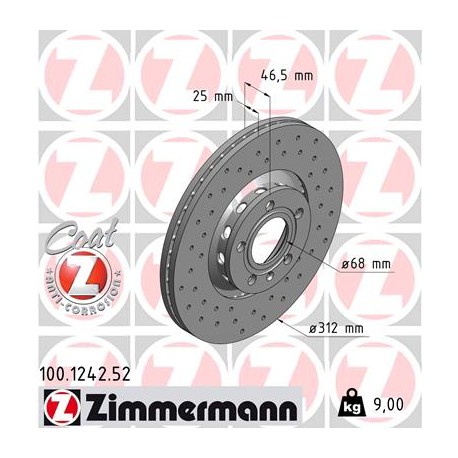 SCHIJF ZIMMERMANN AUDI SPORT Z