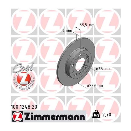 DISQUE ZIMMERMANN Audi Coat Z