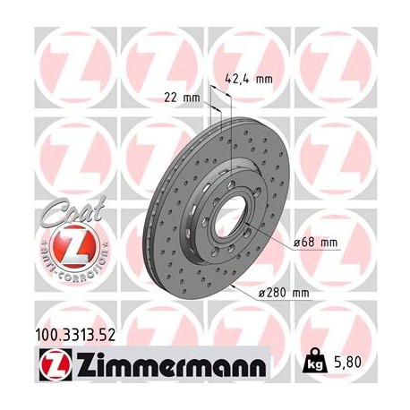 SCHIJF ZIMMERMANN AUDI SPORT Z