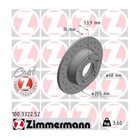 DISQUE ZIMMERMANN AUDI SPORT Z