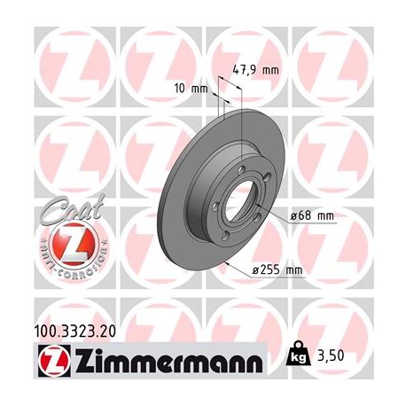 DISC ZIMMERMANN AUDI Coat Z