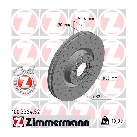 DISC ZIMMERMANN AUDI SPORT Coat Z