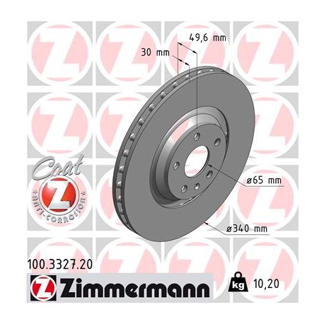 DISC ZIMMERMANN AUDI Coat Z