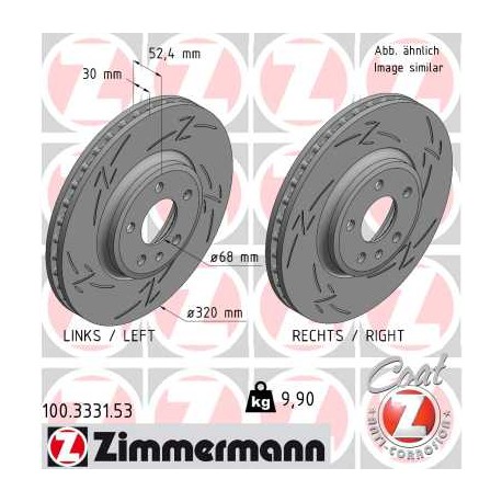 DISQUE ZIMMERMANN AUDI BLACK Z