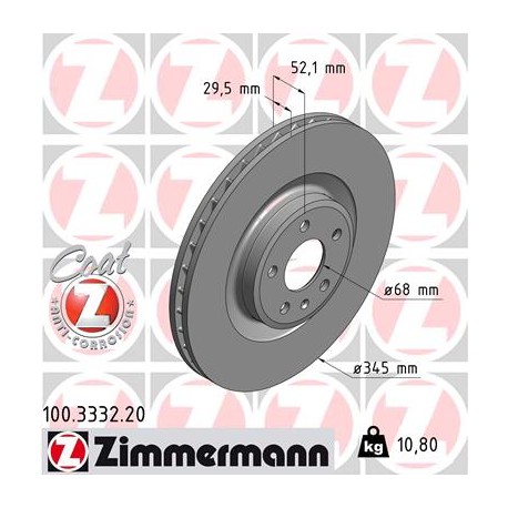 DISC ZIMMERMANN AUDI Coat Z