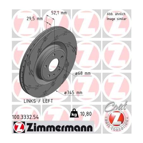 DISQUE ZIMMERMANN AUDI BLACK Z (GAUCHE)