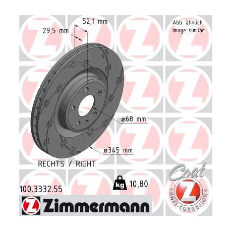 DISQUE ZIMMERMANN AUDI BLACK Z (DROIT)