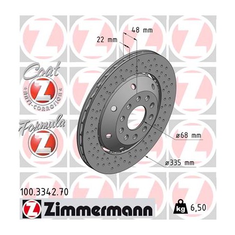 DISC ZIMMERMANN AUDI FORMULA Z RIGHT  Coat Z