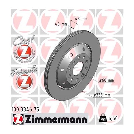 DISQUE ZIMMERMANN AUDI FORMULA Z DROIT  Coat Z