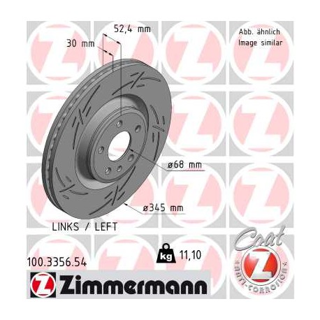 DISC ZIMMERMANN AUDI/PORSCHE BLACK Z (LEFT)