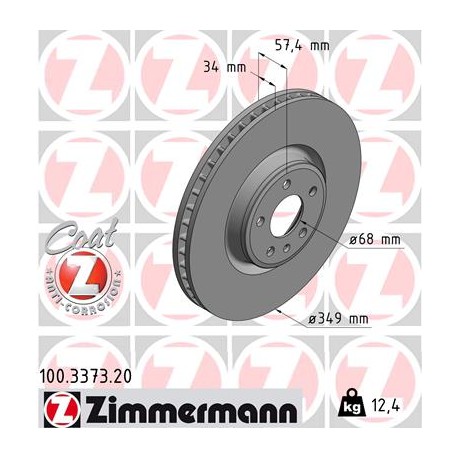 DISC ZIMMERMANN AUDI Coat Z