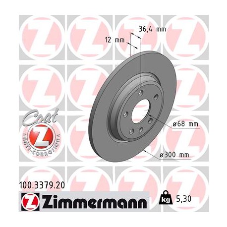 DISC ZIMMERMANN AUDI Coat Z