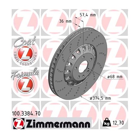 SCHIJF ZIMMERMANN AUDI FORMULA Z Coat Z