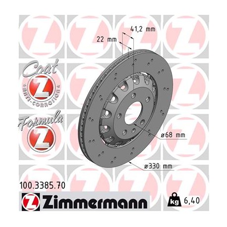 DISQUE ZIMMERMANN AUDI FORMULA Z Coat Z