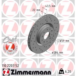 DISQUE ZIMMERMANN ALFA ROMEO/FIAT/OPEL SPORT Z