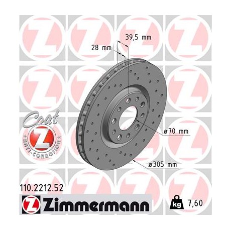 DISQUE ZIMMERMANN ALFA ROMEO SPORT Z