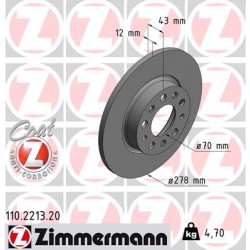 DISC ZIMMERMANN ALFA ROMEO Coat Z