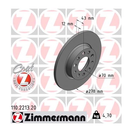 DISC ZIMMERMANN ALFA ROMEO Coat Z