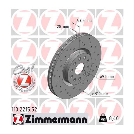 DISC ZIMMERMANN ALFA ROMEO/LANCIA SPORT Z