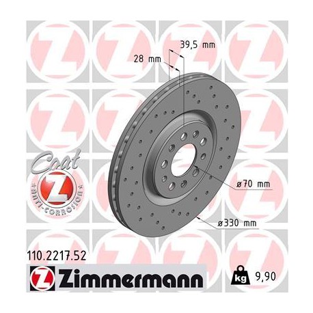 DISQUE ZIMMERMANN ALFA ROME/JEEP SPORT Z