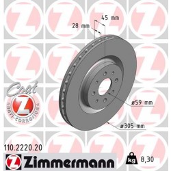 DISC ZIMMERMANN ALFA ROMEO Coat Z