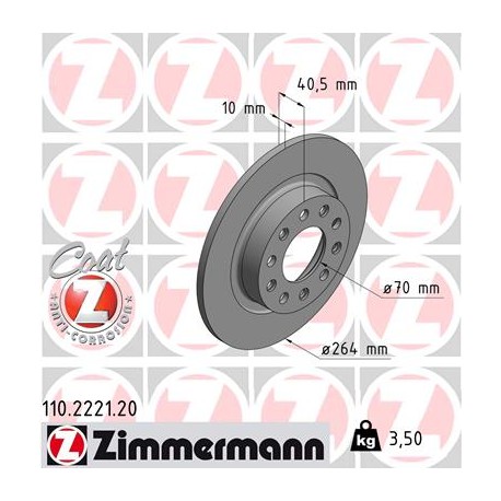 DISQUE ZIMMERMANN ALFA ROMEO Coat Z