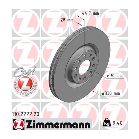 DISC ZIMMERMANN ALFA ROMEO Coat Z