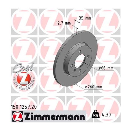 DISC ZIMMERMANN BMW Coat Z