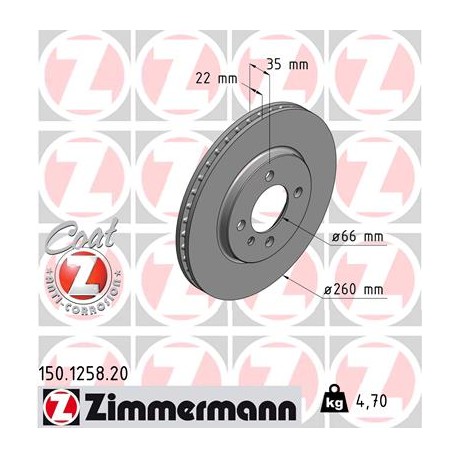 DISC ZIMMERMANN BMW Coat Z