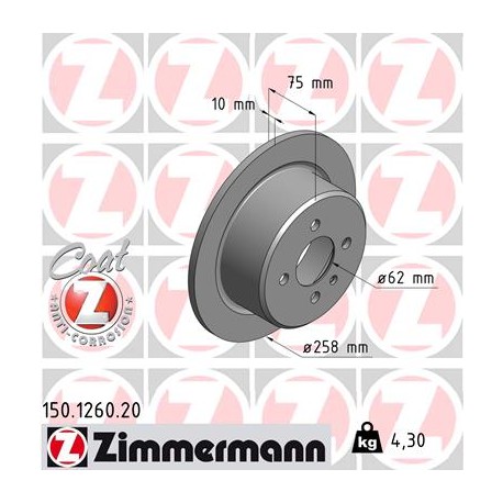 DISQUE ZIMMERMANN BMW Coat Z