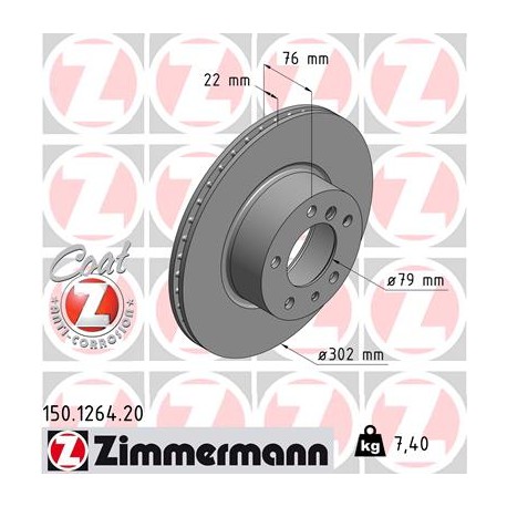 DISQUE ZIMMERMANN BMW Coat Z