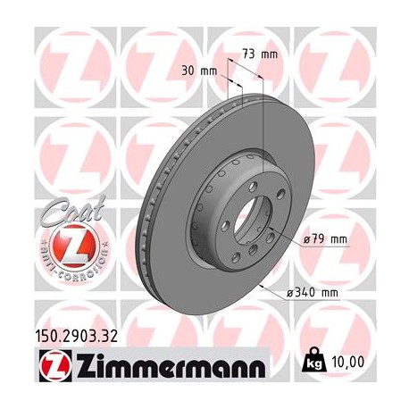 DISQUE ZIMMERMANN BMW FORMULA F Coat Z