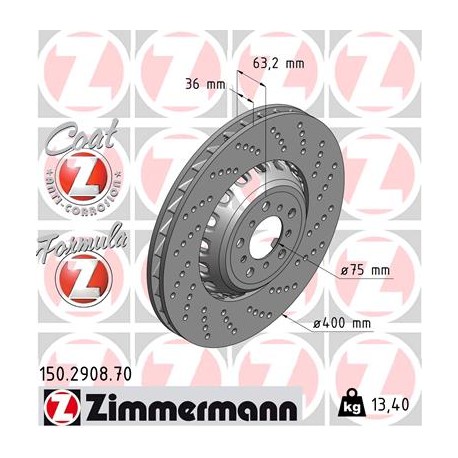 DISC ZIMMERMANN BMW FORMULA Z RIGHT