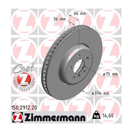 DISQUE ZIMMERMANN BMW GAUCHE Coat Z