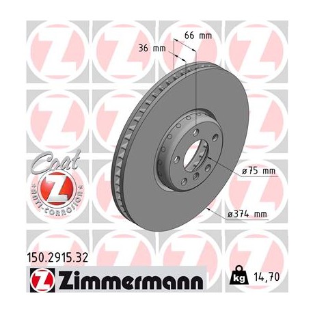 DISQUE ZIMMERMANN BMW FORMULA F DROIT Coat Z