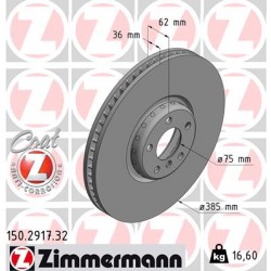 DISC ZIMMERMANN BMW FORMULA F LEFT Coat Z