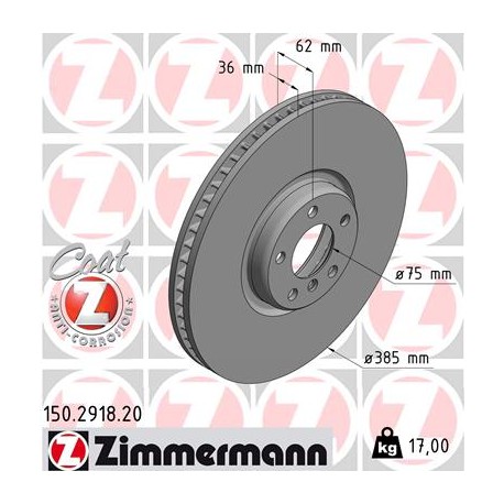 DISQUE ZIMMERMANN BMW DROIT Coat Z