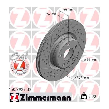 DISQUE ZIMMERMANN BMW FORMULA F Coat Z