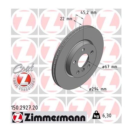 DISC ZIMMERMANN BMW Coat Z