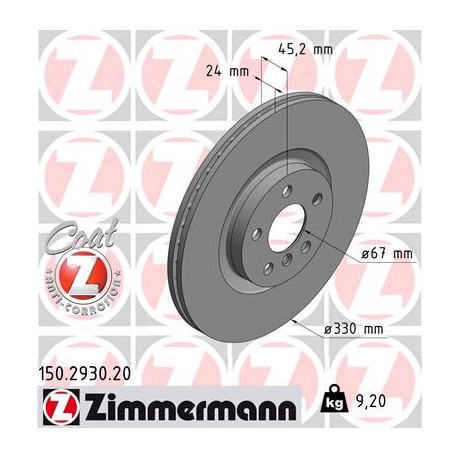 DISC ZIMMERMANN BMW Coat Z