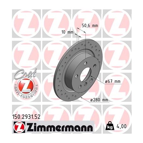 SCHIJF ZIMMERMANN BMW SPORT Z