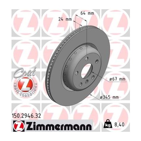 DISQUE ZIMMERMANN BMW FORMULA F Coat Z