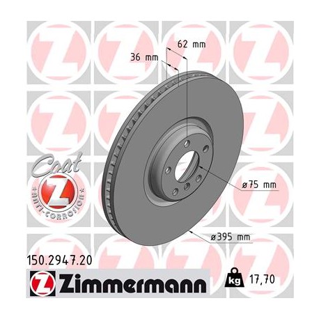 DISC ZIMMERMANN BMW LEFT Coat Z