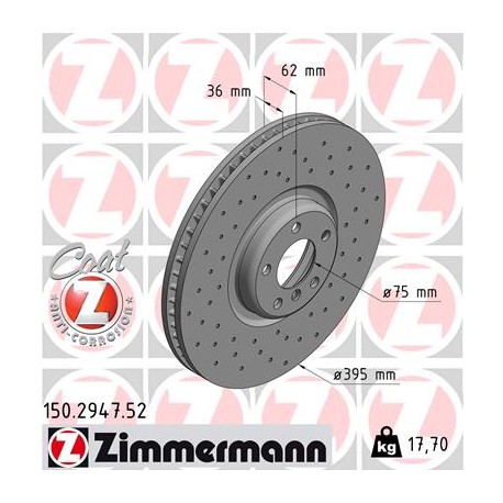 DISC ZIMMERMANN BMW SPORT Z LEFT