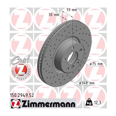 DISQUE ZIMMERMANN BMW SPORT Z GAUCHE