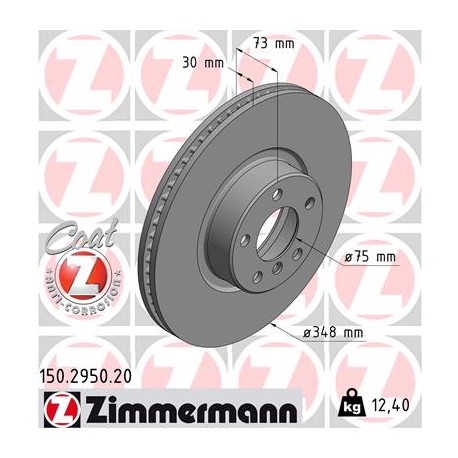 DISC ZIMMERMANN BMW RIGHT Coat Z