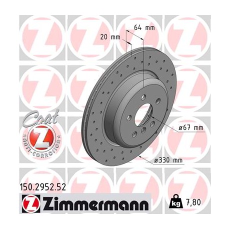 DISQUE ZIMMERMANN BMW SPORT Z GAUCHE