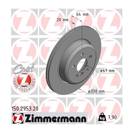 DISC ZIMMERMANN BMW RIGHT Coat Z