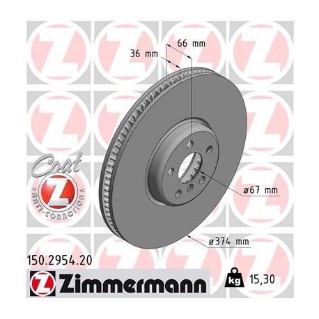 DISC ZIMMERMANN BMW LEFT Coat Z