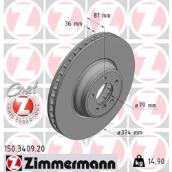 DISQUE ZIMMERMANN BMW Coat Z